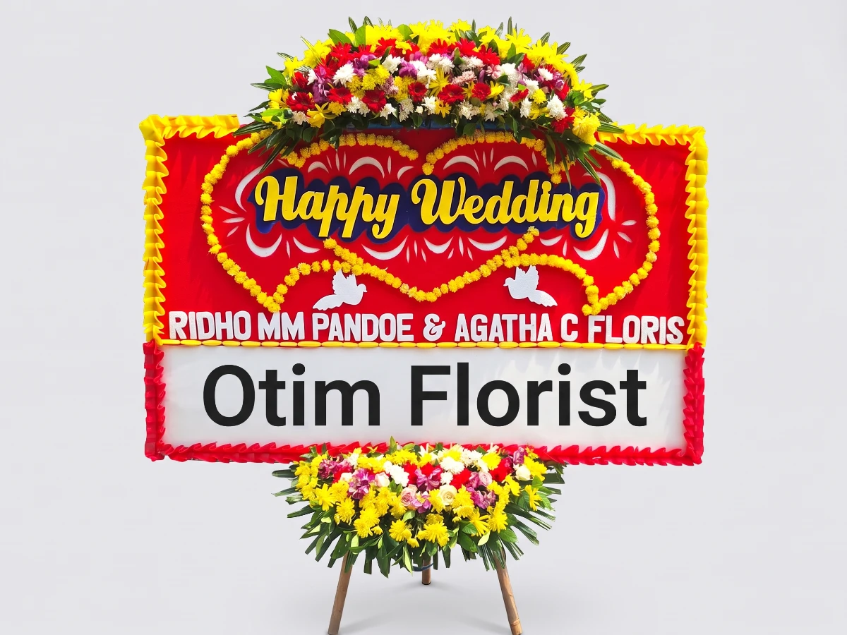 Bunga papan happy wedding BP-02