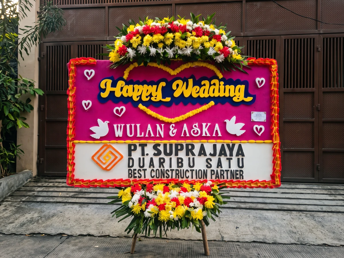 Bunga papan happy wedding BP-10